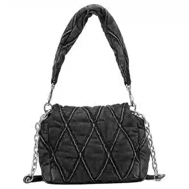 DIESEL Charm-D Quilted Small Bag Black