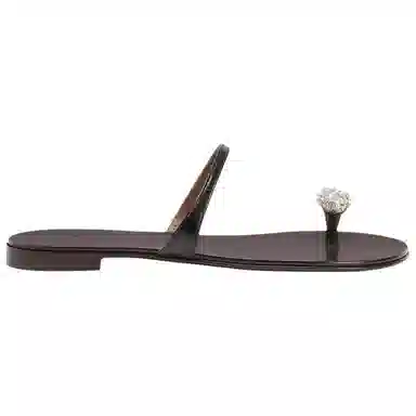 Giuseppe Zanotti 30th Anniversary Black Flip Flops