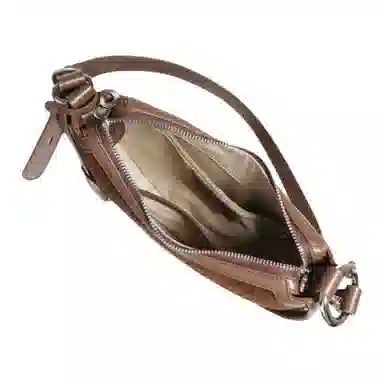 恒源祥 时尚高级感懒惰风复古通勤 牛皮 腋下包单肩包 女款 多色