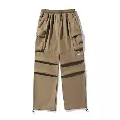 顶峰保罗 美式潮牌凉感舒适工装直筒长裤子薄款宽松小众百搭抽绳束脚设计感高街阔腿休闲裤 男女同款