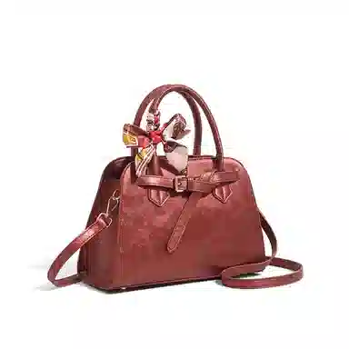CLEVER& KETCH Quilted PU Shoulder Bag Red