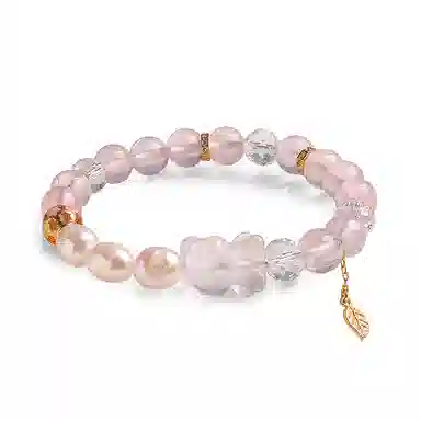 印象眸 新中式甜美 时来运转 小众气质百搭高级感#好运天然 粉水晶 手串 女款