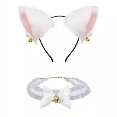欧洛伊 可爱仿真猫耳铃铛发箍 洛丽塔头饰 聚会装饰头箍