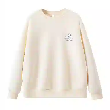 棉致 皇冠小狗狗简约柔软百搭通勤舒适弹力学院风多巴胺宽松落肩圆领长袖卫衣 女款