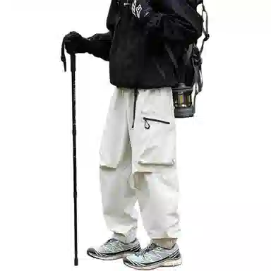 顶峰保罗 美式高街痞帅凉感舒适直筒长裤宽松小众百搭大口袋设计感潮流户外运动休闲裤 男女同款
