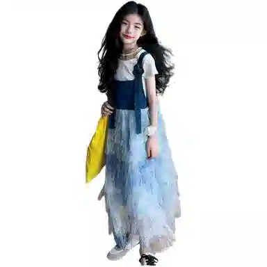 天才小熊连衣裙 时尚亲肤吊带 中小童