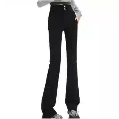 木木兔 潮流时尚微喇裤高腰牛仔裤 女款