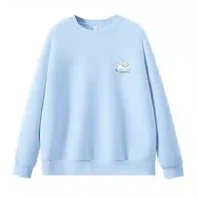 棉致 皇冠小狗狗简约柔软百搭通勤舒适弹力学院风多巴胺宽松落肩圆领长袖卫衣 女款