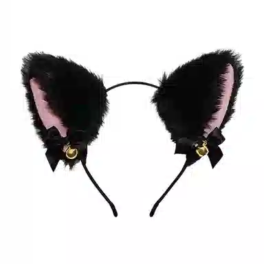 欧洛伊 可爱仿真猫耳铃铛发箍 洛丽塔头饰 聚会装饰头箍