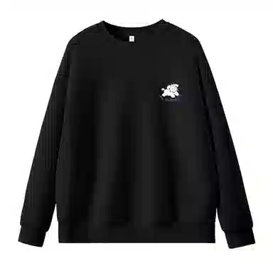 棉致 皇冠小狗狗简约柔软百搭通勤舒适弹力学院风多巴胺宽松落肩圆领长袖卫衣 女款