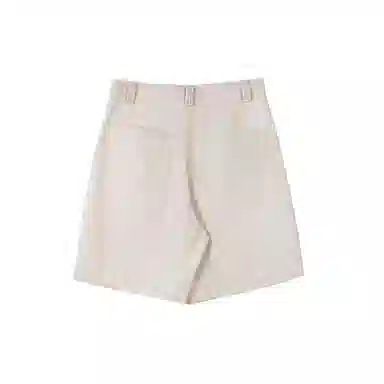 几立 美式复古纯棉斜纹纹理宽松格子中腰休闲短裤 男女同款