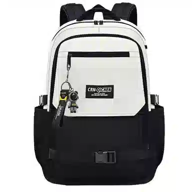 维多利亚旅行者 大容量多功能背包简约轻便时尚潮流短途休闲旅行轻量肩负拼接撞色初高中生大学生书包 涤纶 双肩包 常规 男女同款情侣款 白配黑