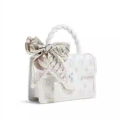 MACKJANICE Embroidered Crossbody Bag White