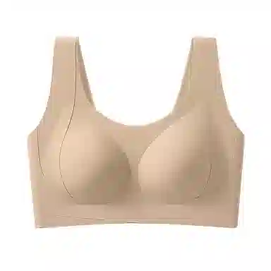 欧迪芬 裸感无痕冰丝轻薄透气亲肤柔软宽肩带软支撑上托聚拢防下垂收副乳夏季冰凉感文胸 女款