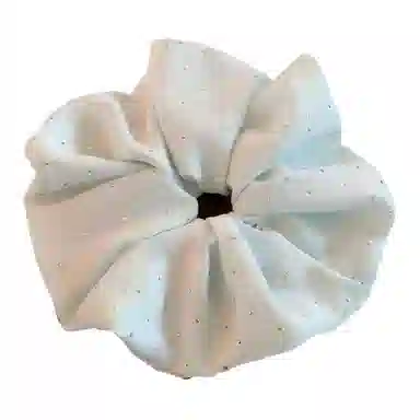 希铃 薄荷奶绿白色发饰满天星 布艺 发圈 女款