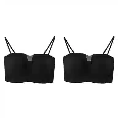 欧迪芬 裸感无痕冰丝轻薄透气软支撑上托聚拢防下垂收副乳夏季冰凉感细肩带两件装文胸 女款