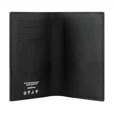 Louis Vuitton x Takashi Murakami Passport Holder Black Multicolor