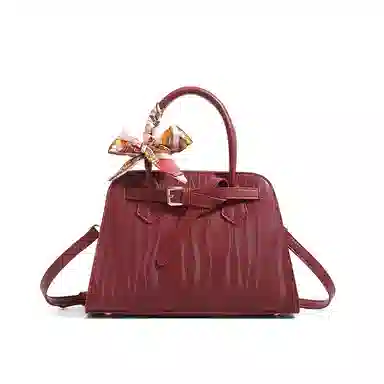 CLEVER& KETCH Quilted PU Shoulder Bag Red