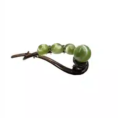 尚先生 夏季轻便扭扭夹气质复古简约优雅气质盘渐变珠珠后脑勺一字夹 亚克力 发夹 女款