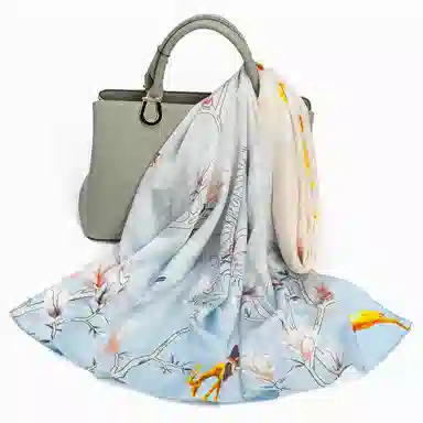 上海故事 真丝方巾 春望 桑蚕丝 丝巾 女款 礼盒装