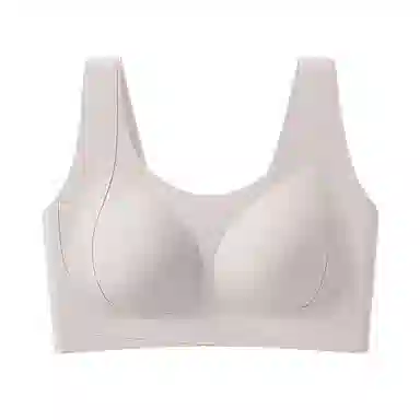 欧迪芬 裸感无痕冰丝轻薄透气亲肤柔软宽肩带软支撑上托聚拢防下垂收副乳夏季冰凉感文胸 女款