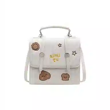 JANE KLAIN Vintage Embroidered Backpack White