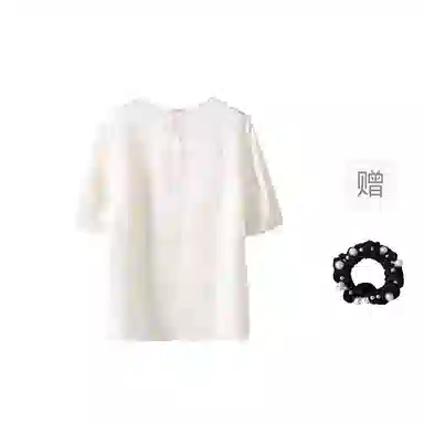 雾闪闪 梅竹雅韵温婉新中式提花短袖上衣优雅雪纺衫 女款