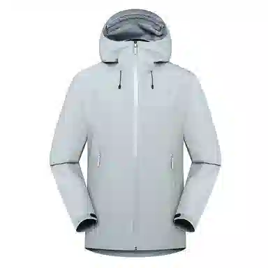 浪莎  纯色拉链连帽百搭休闲  防水防风冲锋衣 男女同款