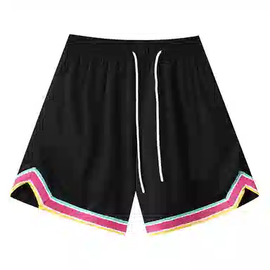 左岸 美式复古高街宽松休闲直筒中腰松紧系带户外运动日常通勤透气舒适潮流百搭时尚男女同款五分亲肤篮球裤 男女同款