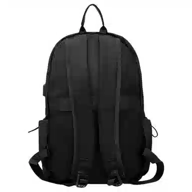 老人头 简约百搭通勤时尚轻便 织物 双肩包 男女同款情侣款 黑色/灰色