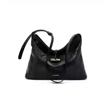 老人头 复古风气质百搭高颜值小众 头层牛皮 单肩斜挎包 女款 棕色/黑色