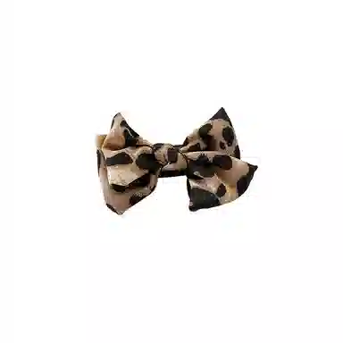 水中玉 豹纹蝴蝶结高级感鲨鱼马尾固定#好运 亚克力 发夹 女款