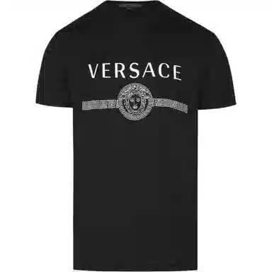 Versace Logo Print T-Shirt Black