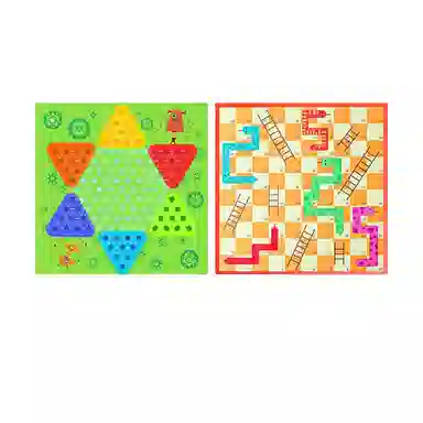 万格 口袋飞行棋五子棋跳棋蛇棋斗兽棋 多功能棋