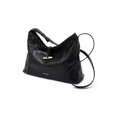 老人头 复古风气质百搭高颜值小众 头层牛皮 单肩斜挎包 女款 棕色/黑色