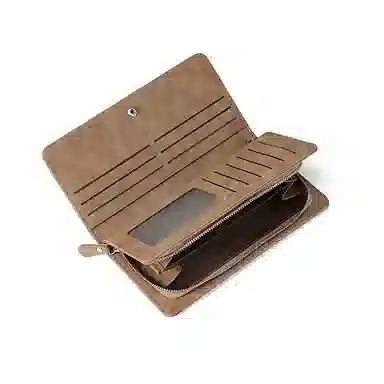 Mashalanti Business Casual Wallet Brown Gray