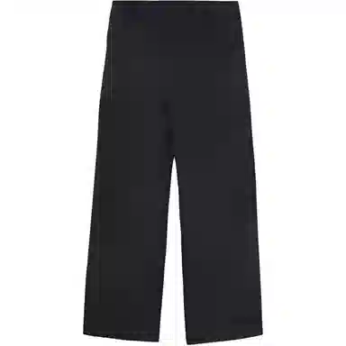 中国李宁 运动篮球系列 不对称系扣纯色宽松直筒运动长裤 女款 黑色