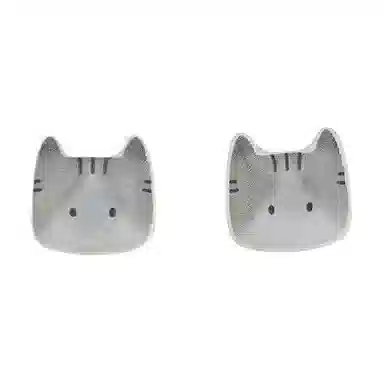 千桐 日系可爱猫咪脑袋耳饰套装 卡通小巧精致设计感学生 树脂 耳钉 女款
