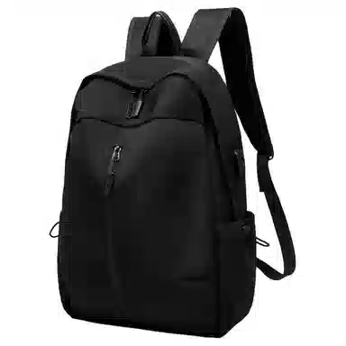 老人头 简约百搭通勤时尚轻便 织物 双肩包 男女同款情侣款 黑色/灰色