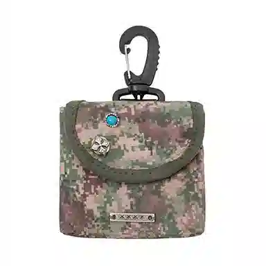 江南先生 美式复古 迷彩精致小巧便携时尚 魔术贴设计 耳机包零钱包 男女同款情侣款 多色