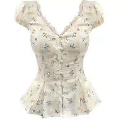 THREE Summer Slim Floral Top