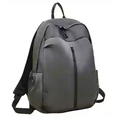 老人头 简约百搭通勤时尚轻便 织物 双肩包 男女同款情侣款 黑色/灰色