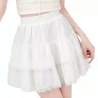 兰缪 纯色合身适中高腰休闲短裙 女款