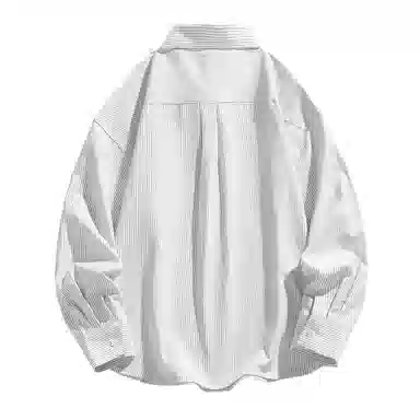 【dme】 美式复古学院风痞帅时尚宽松基础款纹理感休闲百搭长袖衬衫 男女同款