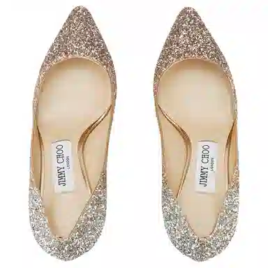 Jimmy Choo Rose Gold Stiletto Heels