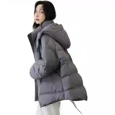 鸭鸭 时尚百搭宽松保暖休闲加厚中长款羽绒服 女款