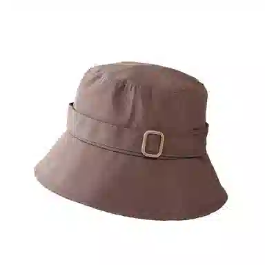 雅鹿优选 韩式户外出游徒步简约防晒遮阳大檐显脸小 聚酯纤维 渔夫帽 男女同款情侣款