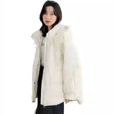 鸭鸭 时尚百搭宽松保暖休闲加厚中长款羽绒服 女款