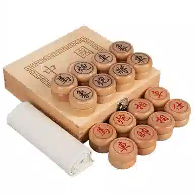 万格 多功能棋盘多合一榉木制亲子游戏 中国象棋