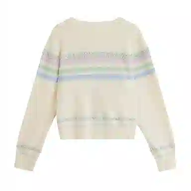 茵曼 温柔风条纹简约开衫外套毛衣 女款